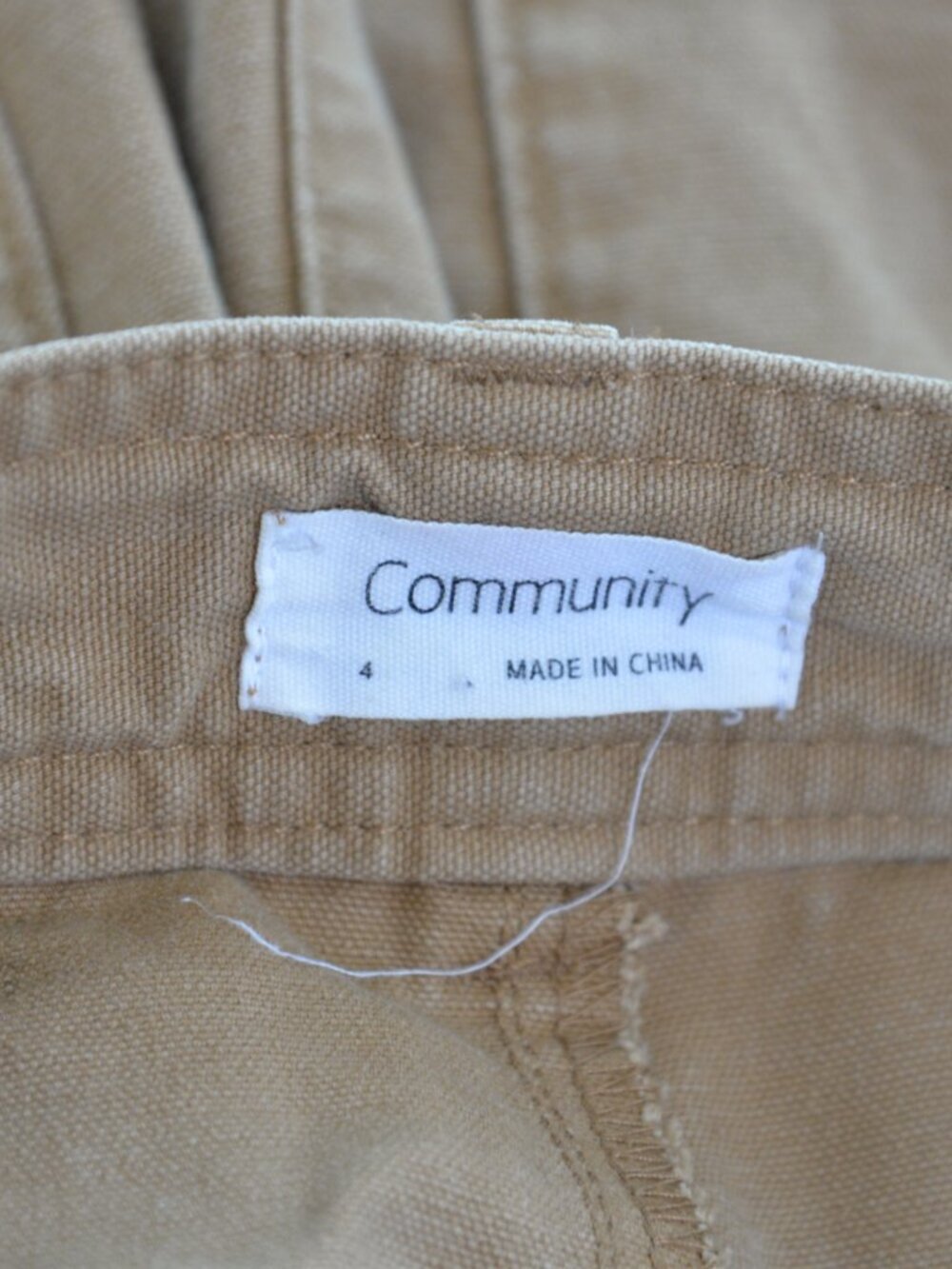 Artizia Community Cotton Wide Leg Tan Pants Sz 4 - Picture 4 of 8